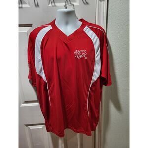 Red Switzerland Suisse soccer jersey